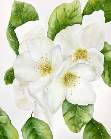 Peinture intitulée "Breath of spring" par Dariia Pavlenko, Œuvre d'art originale, Aquarelle