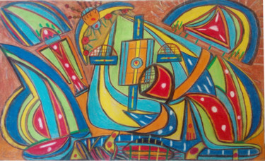 Peinture intitulée "img-20180422-124216…" par Yassine Aslouj, Œuvre d'art originale, Pastel