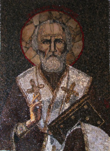 Peinture intitulée "St Nicholas" par Agniy, Œuvre d'art originale
