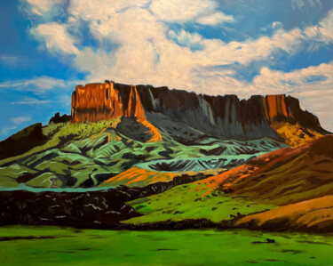 Pittura intitolato "Roraima Mountain So…" da Dario Cavicchioni, Opera d'arte originale, Olio