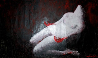 Pittura intitolato "NELLA TERRA DEI FUO…" da Dario Di Franco, Opera d'arte originale, Olio