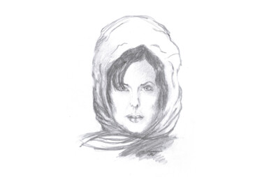 Drawing titled "Women's eyes" by Dario Kramaric, Original Artwork, Pencil