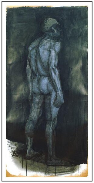 Peinture intitulée "Nude from Academy 1" par Dario Raffaele Orioli, Œuvre d'art originale, Graphite