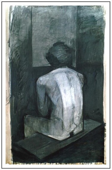 Painting titled "Nude from Academy 4" by Dario Raffaele Orioli, Original Artwork, Acrylic