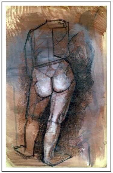 Pintura intitulada "Nude from the Acade…" por Dario Raffaele Orioli, Obras de arte originais, Acrílico