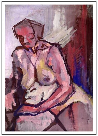 Pintura intitulada "Nude from the Acade…" por Dario Raffaele Orioli, Obras de arte originais, Óleo