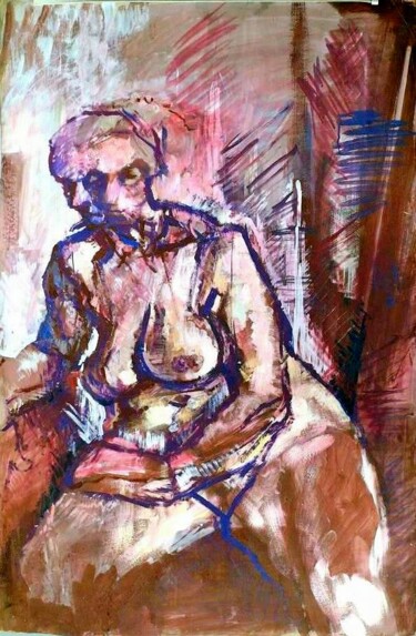 Painting titled "Nude from the Acade…" by Dario Raffaele Orioli, Original Artwork, Acrylic