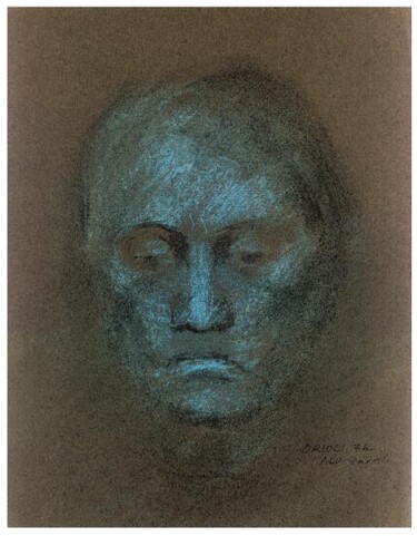 Zeichnungen mit dem Titel "Portrait of an elde…" von Dario Raffaele Orioli, Original-Kunstwerk, Pastell