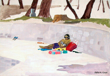 "On the Sun 3" başlıklı Tablo Dario Raffaele Orioli tarafından, Orijinal sanat, Zamklı boya