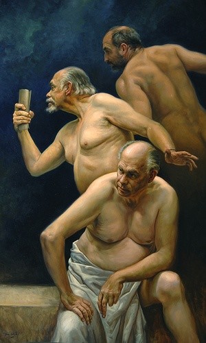 Pintura titulada "Apóstoles de carne…" por Dario Ortiz, Obra de arte original
