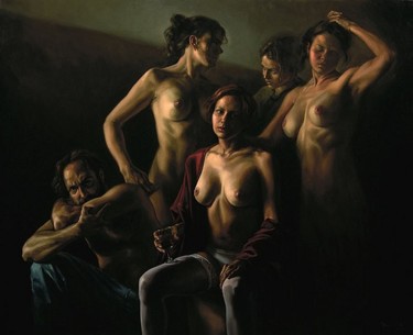 Pintura titulada "La bohemia" por Dario Ortiz, Obra de arte original