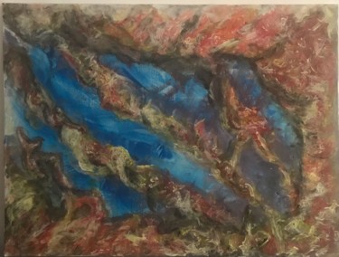 Painting titled "fuegos !" by Daris, Original Artwork, Acrylic