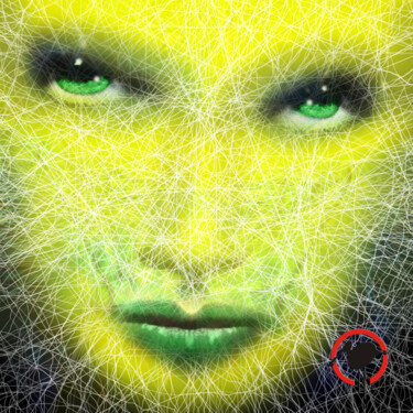 Grafika cyfrowa / sztuka generowana cyfrowo zatytułowany „Awatar -Żółto-zielo…” autorstwa Dariusz Demoon Madaj, Oryginalna p…