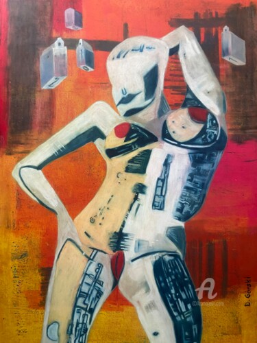 Schilderij getiteld "Kobieta 3" door Dariusz Górski, Origineel Kunstwerk, Pastel