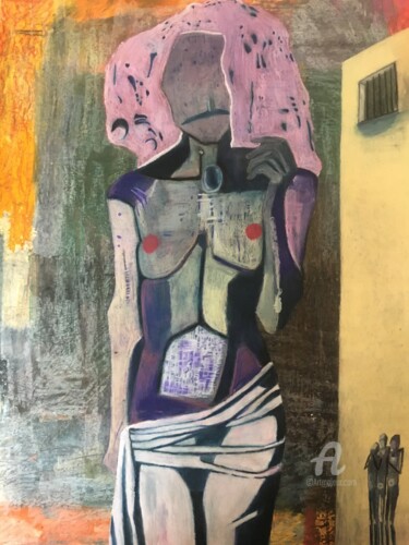 Schilderij getiteld "Kobieta 5" door Dariusz Górski, Origineel Kunstwerk, Pastel