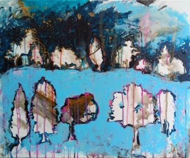 Картина под названием "WONDERLAND" - Dariya Afanaseva, Подлинное произведение искусства, Акрил Установлен на Деревянная рама…