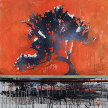 Картина под названием "I am another tree" - Dariya Afanaseva, Подлинное произведение искусства, Акрил Установлен на Деревянн…