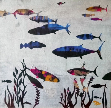 Pintura titulada "silence of the depth" por Dariya Afanaseva, Obra de arte original, Acrílico Montado en Bastidor standard
