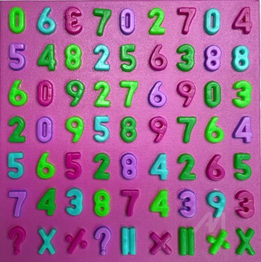 tutti danno i numeri Malerei mit dem Titel "tutti danno i nume…" von Darko, Original-Kunstwerk, Encaustic