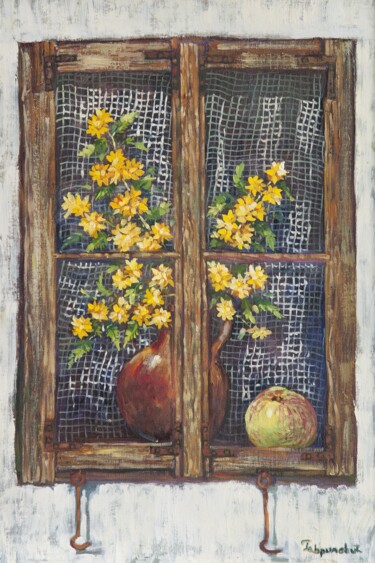 Pittura intitolato "The window" da Darko Gavrilovic, Opera d'arte originale, Olio