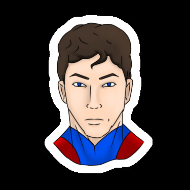 Digital Arts titled "Superman sticker" by Dark Phant0m'S Artz, Original Artwork, Digital Painting