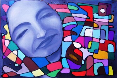 Pittura intitolato "viso di donna" da Darkpumart, Opera d'arte originale, Olio
