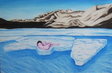 Pittura intitolato "SOGNANDO L'ISLANDA" da Darkpumart, Opera d'arte originale, Olio