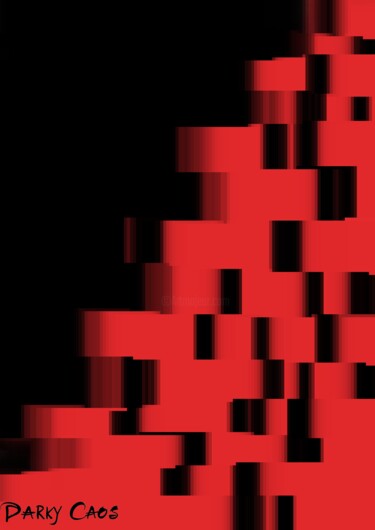 Цифровое искусство под названием "Red city" - Darky_caos, Подлинное произведение искусства, Цифровая живопись