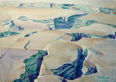 Painting titled "mer de glace" by Darnal, Original Artwork, Oil