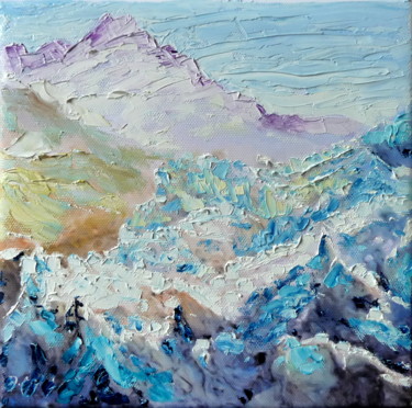 Pintura intitulada "glacier d' Argentie…" por Darnal, Obras de arte originais