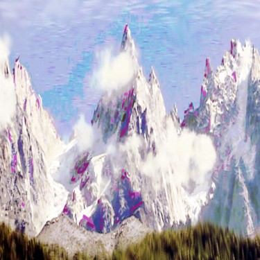 Pintura titulada "radieuses-aiguilles…" por Darnal, Obra de arte original