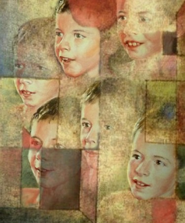 Painting titled "Clement-multiple" by Darnal, Original Artwork, Oil