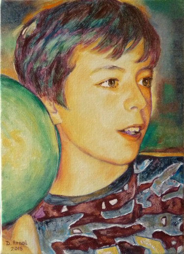 Portrait peinture enfant sur commande - Acrylique et spray - ENKAGE