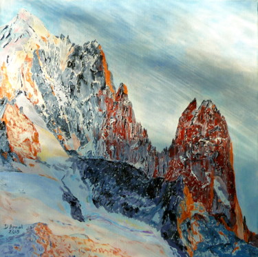 Painting titled "Ombres et lumières" by Darnal, Original Artwork, Oil