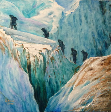 Peinture intitulée "le passage" par Darnal, Œuvre d'art originale, Huile