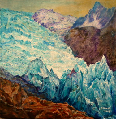 Pintura intitulada "Parure des Alpes" por Darnal, Obras de arte originais, Óleo