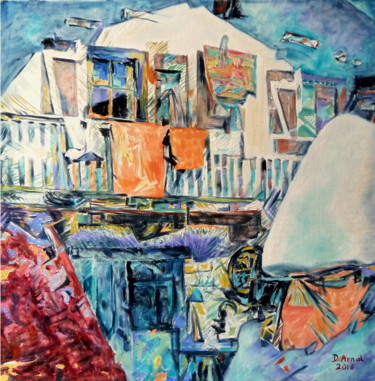 premier-rayon-de-soleil. Peinture intitulée "premier-rayon-de-so…" par Darnal, Œuvre d'art originale, Huile