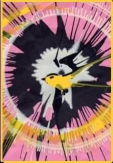 Peinture intitulée "l'oiseau jaune" par Gisèle Darrieux-Boblin, Œuvre d'art originale, Huile