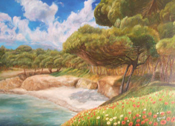 Pittura intitolato "Costa del Cilento" da Angelo Darrigo, Opera d'arte originale, Olio