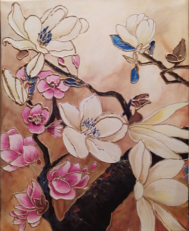 Painting titled "Sweetie Bloom" by Glodean Dimblon, Original Artwork, Acrylic