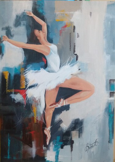 Painting titled "Bailarina" by Darci Alves, Original Artwork, Acrylic