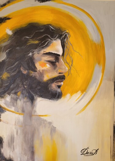 Painting titled "Cristo" by Darci Alves, Original Artwork, Acrylic