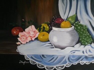 Painting titled "Bodegon" by Darwin Reyes El Pato, Original Artwork, Acrylic