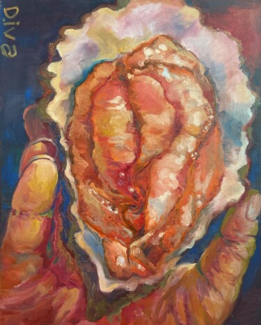 Painting titled "Open" by Darya Ivashkina (DIVA), Original Artwork, Oil