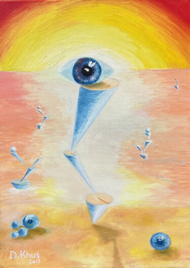 Картина под названием "Eye sunrise" - Darya Khus, Подлинное произведение искусства, Масло