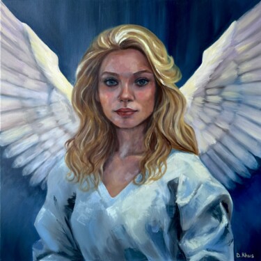 Painting titled "Angel" by Darya Khus, Original Artwork, Oil