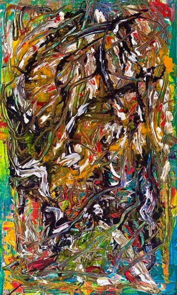 Картина под названием "Doppelganger" - Darya Nakvakina, Подлинное произведение искусства, Акрил Установлен на Деревянная рам…