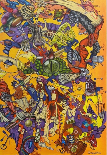 Pintura intitulada "Hola, Africa!" por Daryanov, Obras de arte originais, Acrílico Montado em Armação em madeira