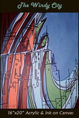 Pittura intitolato "The Windy City" da Daryl Deland, Opera d'arte originale