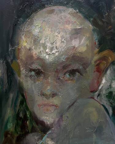 Painting titled "An inhabitant" by Daryna Olinkevych, Original Artwork, Oil